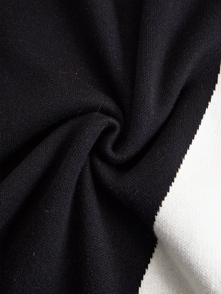 Sidonie | One Shoulder Contrast Knit Dress