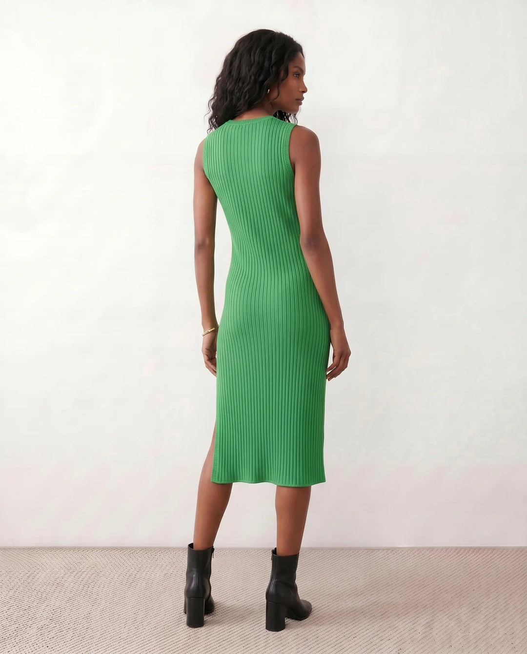 Solange | Ribbed Fitted Sheath Midi Dress