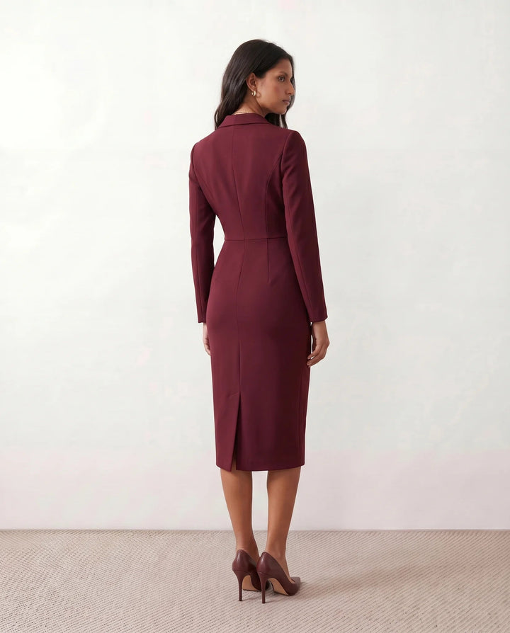Josephine | V-Neck Button-Front Midi Dress