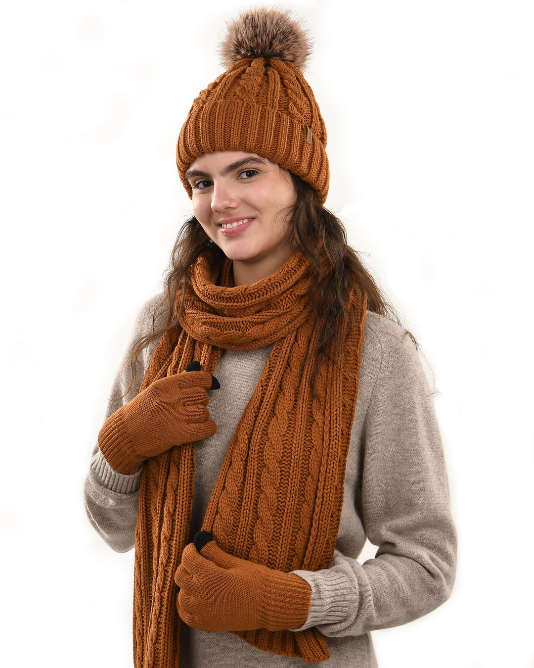 Juliet | Winter Refined hat-scarf-gloves set