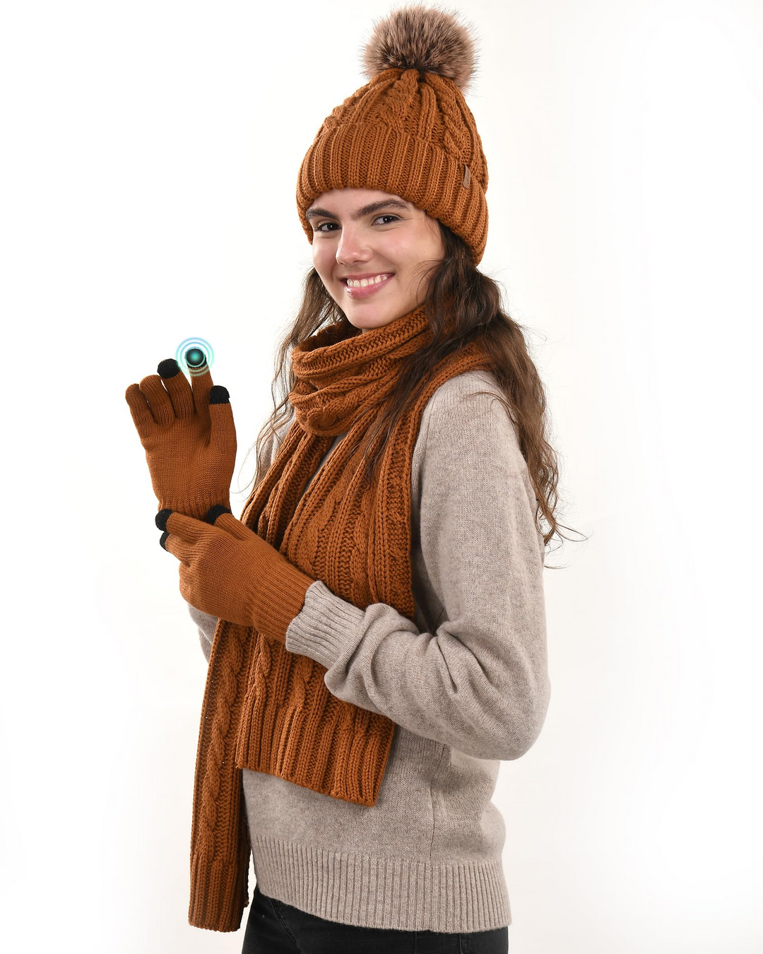 Juliet | Winter Refined hat-scarf-gloves set