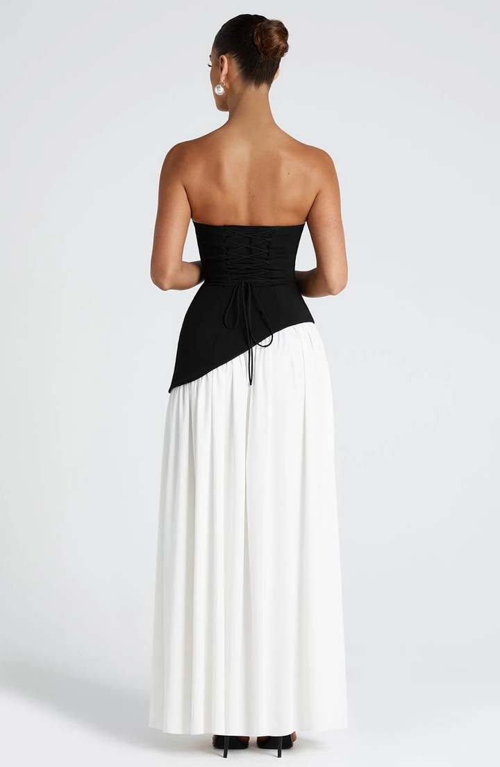 Mireille | Strapless Ruched Maxi Gown