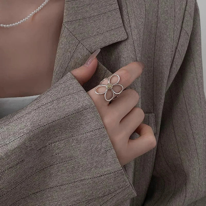 Sunbound Sterling Silver Petal Ring