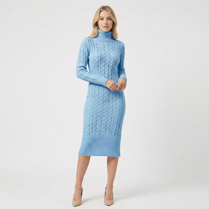 Elowira | Ribbed Knit Midi Dress