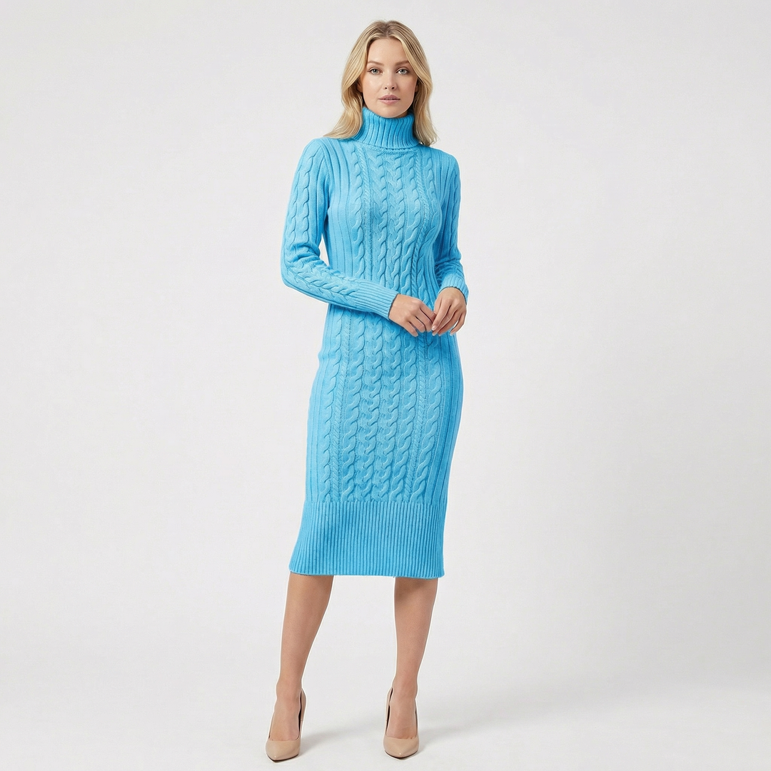 Elowira | Ribbed Knit Midi Dress