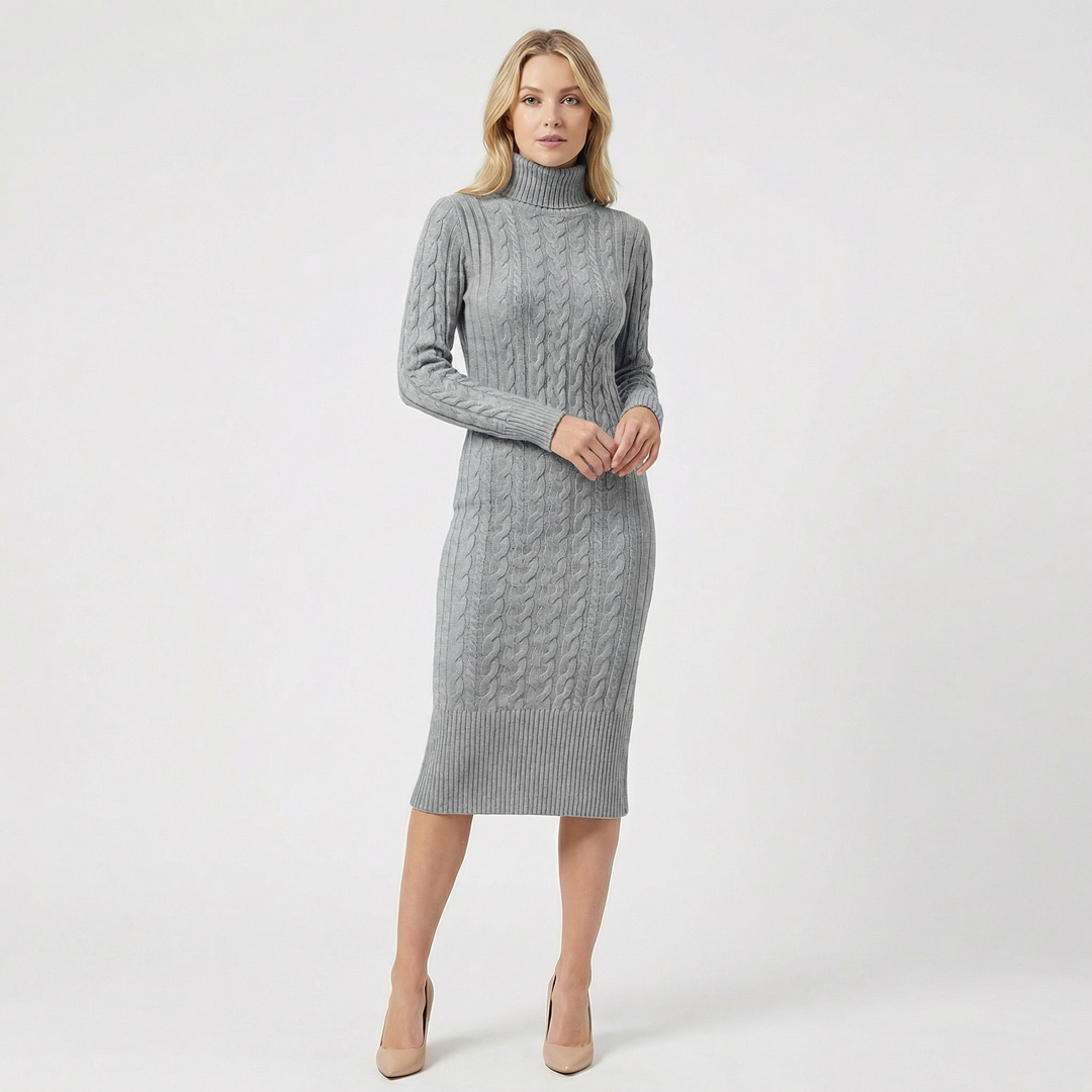 Elowira | Ribbed Knit Midi Dress