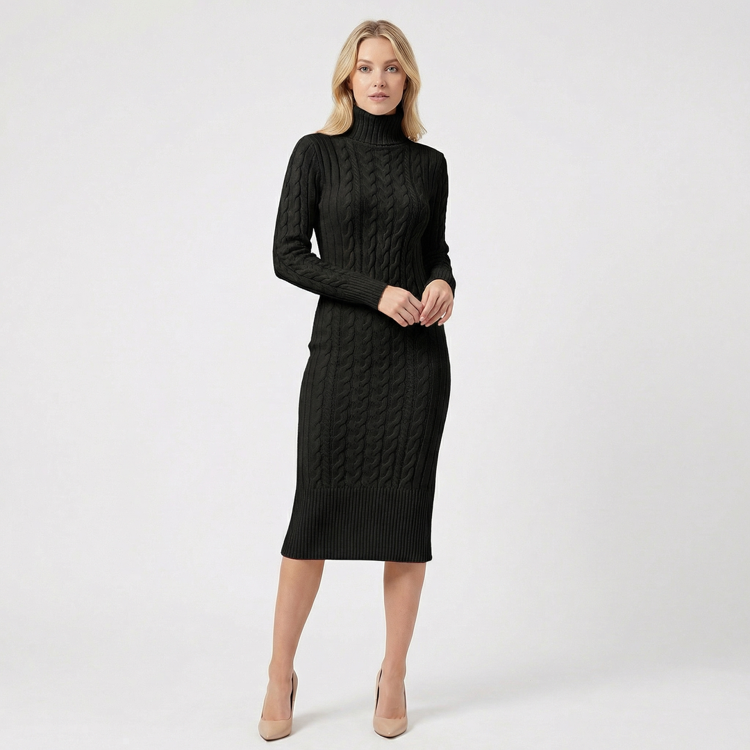 Elowira | Ribbed Knit Midi Dress