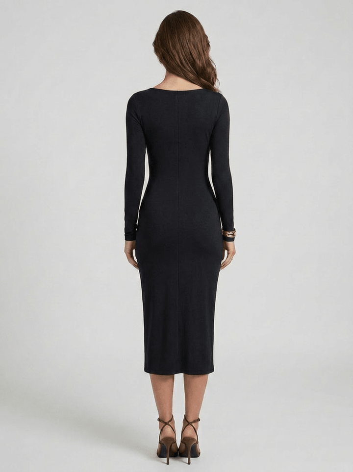Flore | Ruched Twist Knot Maxi Dress