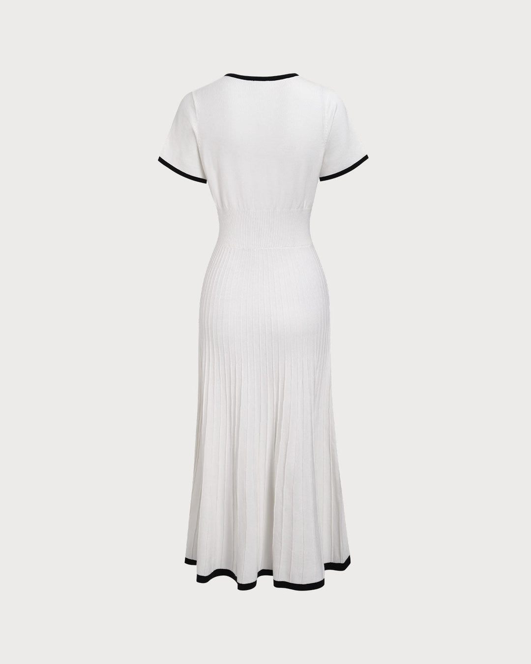 Sabrina | Contrast Knit Sweater Midi Dress